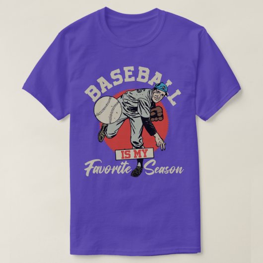 Baseball is mijn favoriete seizoen 1 t-shirt (Design voorkant)
