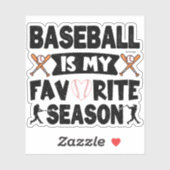 Baseball is mijn favoriete seizoen, grappige honkb sticker (Vel)