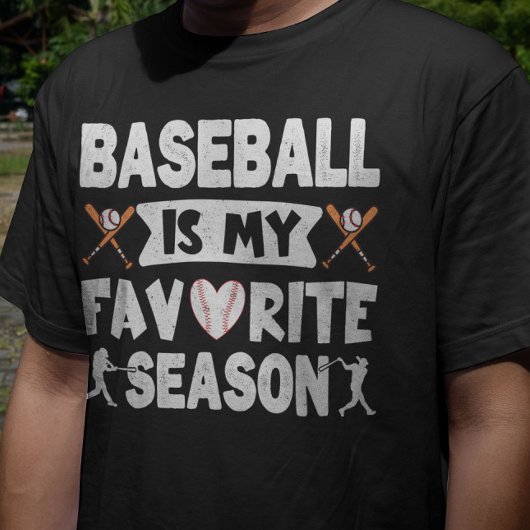 Baseball is mijn favoriete seizoen, grappige honkb t-shirt