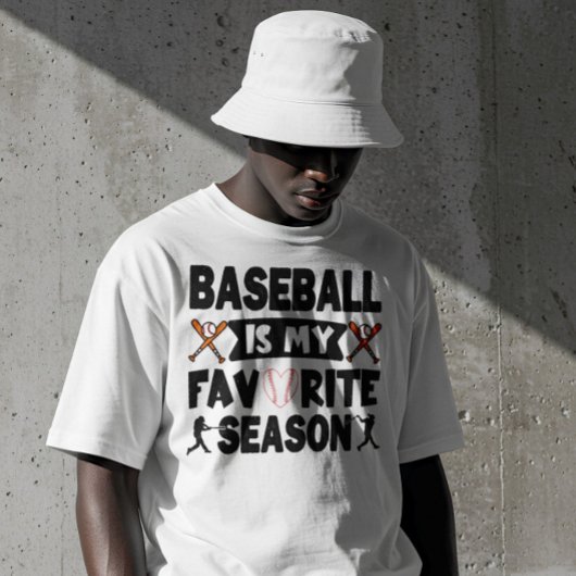 Baseball is mijn favoriete seizoen, grappige honkb t-shirt