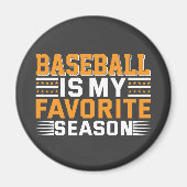 Baseball is mijn favoriete seizoen magneet (Voorkant)