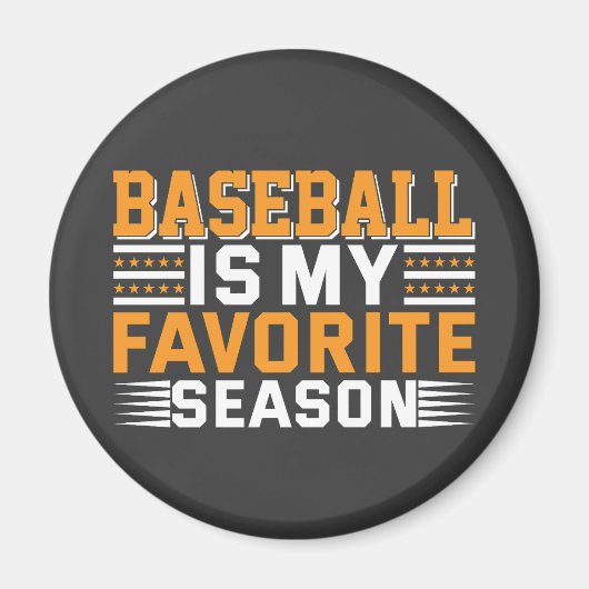 Baseball is mijn favoriete seizoen magneet (Voorkant)