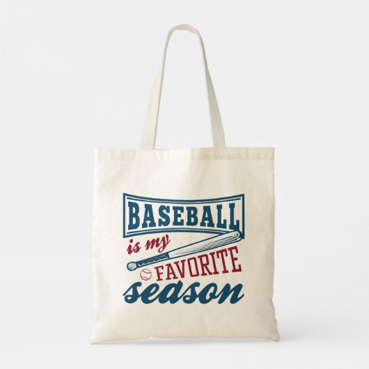 Baseball is mijn favoriete seizoen tote bag (Achterkant)