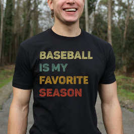 Baseball is mijn favoriete Seizoenretro T-shirt