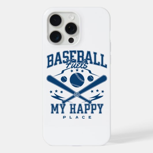 Baseball is mijn geluksplek iPhone hoesje (Achterkant)