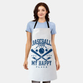 Baseball is mijn geluksplek schort (Gedragen)