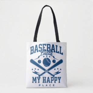 Baseball is mijn geluksplek tote bag