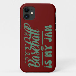 BASEBALL IS MIJN JAM grappige typografische honkba Case-Mate iPhone Case