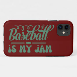 BASEBALL IS MIJN JAM grappige typografische honkba Case-Mate iPhone Case