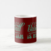 BASEBALL IS MIJN JAM grappige typografische honkba Koffiemok (Center)