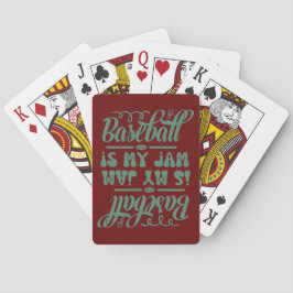 BASEBALL IS MIJN JAM grappige typografische honkba Pokerkaarten