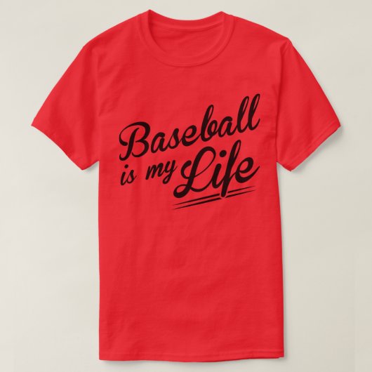 Baseball is mijn leven t-shirt (Design voorkant)