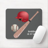 Baseball is mijn spel muismat (Met muis)