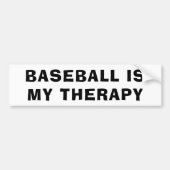 Baseball is Mijn Therapie Bumpersticker (Voorkant)