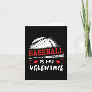 Baseball is mijn Valentijn Valentijnsdag Koel Spor Kaart