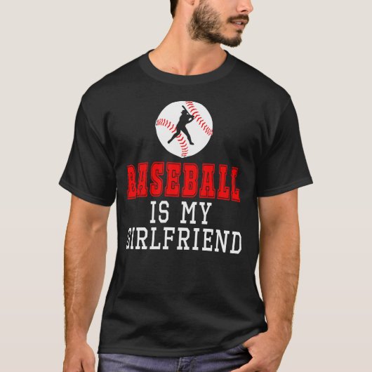 Baseball is mijn Vriendin T-shirt (Voorkant)