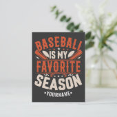 Baseball is my Favorite Season Briefkaart (Staand voorkant)