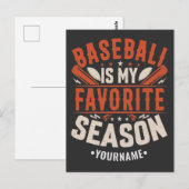 Baseball is my Favorite Season Briefkaart (Voorkant / Achterkant)