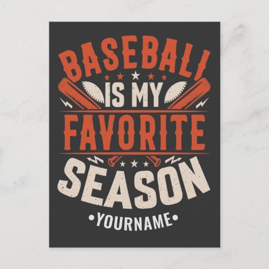 Baseball is my Favorite Season Briefkaart (Voorkant)