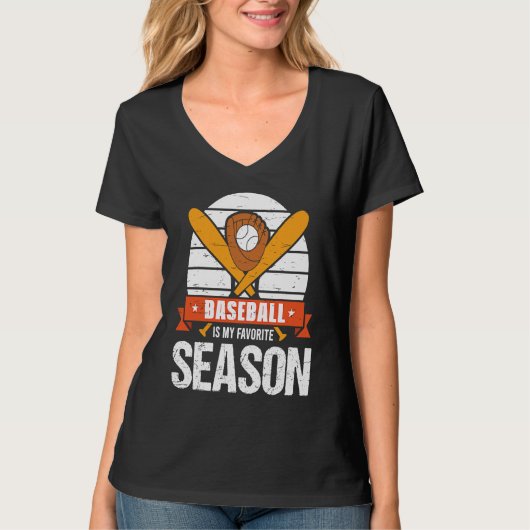 Baseball Is My Favorite Season Game Bat For Men Ki T-shirt (Voorkant)
