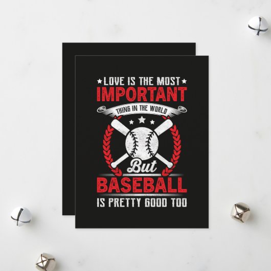Baseball is vrij goed feestdagenkaart (Voorkant / Achterkant in situ)
