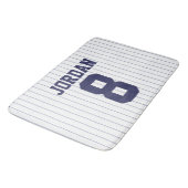 Baseball Jersey met aangepaste naam en nummer Badmat (Gekanteld)