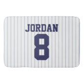 Baseball Jersey met aangepaste naam en nummer Badmat (Voorkant)