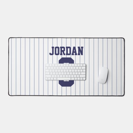 Baseball Jersey met aangepaste naam en nummer Bureaumat (Keyboard & Muis)