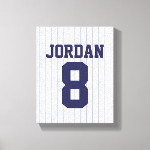 Baseball Jersey met aangepaste naam en nummer Canvas Afdruk