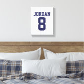 Baseball Jersey met aangepaste naam en nummer Canvas Afdruk (Insitu (Slaapkamer))