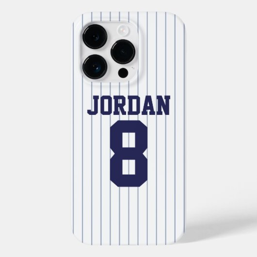 Baseball Jersey met aangepaste naam en nummer Case-Mate iPhone Case (Achterkant)