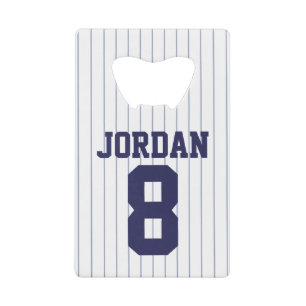 Baseball Jersey met aangepaste naam en nummer Creditkaart Flessenopener
