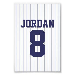 Baseball Jersey met aangepaste naam en nummer Foto Afdruk