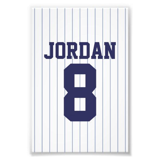 Baseball Jersey met aangepaste naam en nummer Foto Afdruk (Voorkant)