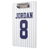 Baseball Jersey met aangepaste naam en nummer Klembord (Links)