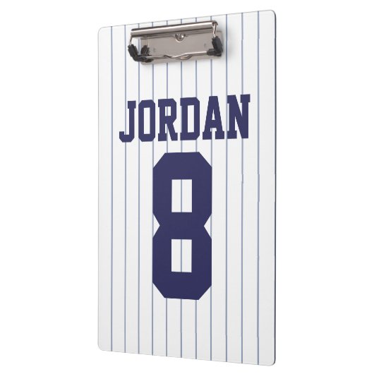 Baseball Jersey met aangepaste naam en nummer Klembord (Links)