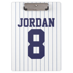 Baseball Jersey met aangepaste naam en nummer Klembord