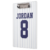 Baseball Jersey met aangepaste naam en nummer Klembord (Links)