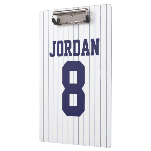 Baseball Jersey met aangepaste naam en nummer Klembord (Links)