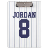 Baseball Jersey met aangepaste naam en nummer Klembord (Voorkant)