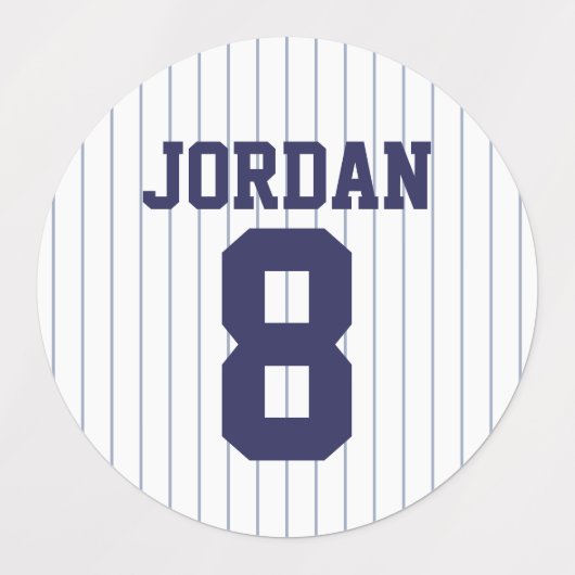 Baseball Jersey met aangepaste naam en nummer Labels (Design 2)