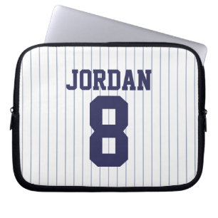 Baseball Jersey met aangepaste naam en nummer Laptop Sleeve