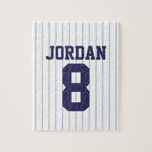 Baseball Jersey met aangepaste naam en nummer Legpuzzel