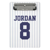 Baseball Jersey met aangepaste naam en nummer Mini Klembord (Voorkant)