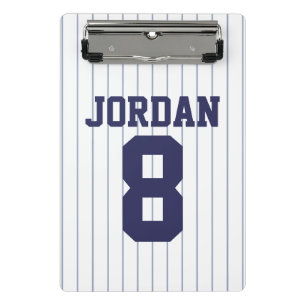 Baseball Jersey met aangepaste naam en nummer Mini Klembord