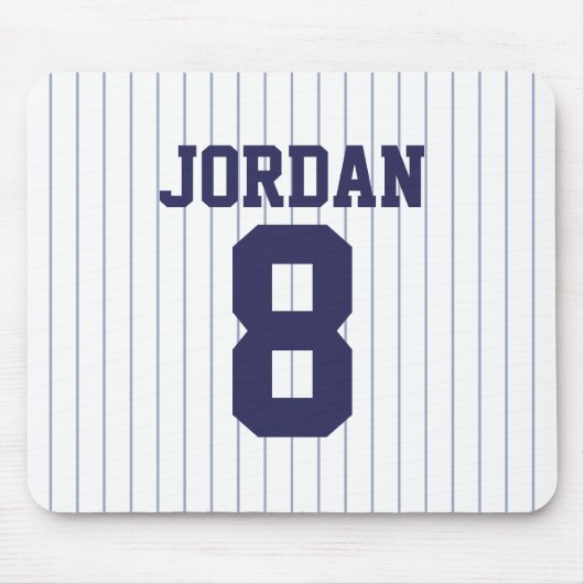 Baseball Jersey met aangepaste naam en nummer Muismat (Voorkant)