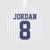 Baseball Jersey met aangepaste naam en nummer Ornament (achterkant)