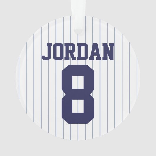 Baseball Jersey met aangepaste naam en nummer Ornament (achterkant)