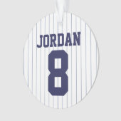 Baseball Jersey met aangepaste naam en nummer Ornament (voorkant)