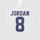 Baseball Jersey met aangepaste naam en nummer Ornament (voorkant)